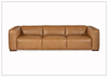 Hooker Furniture Maria 3-Seater Leather Sofa in Clay Brown-Jennihome