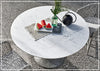 Santa Cruz Outdoor Round Dining Table | Marble White Top | Universal Furniture