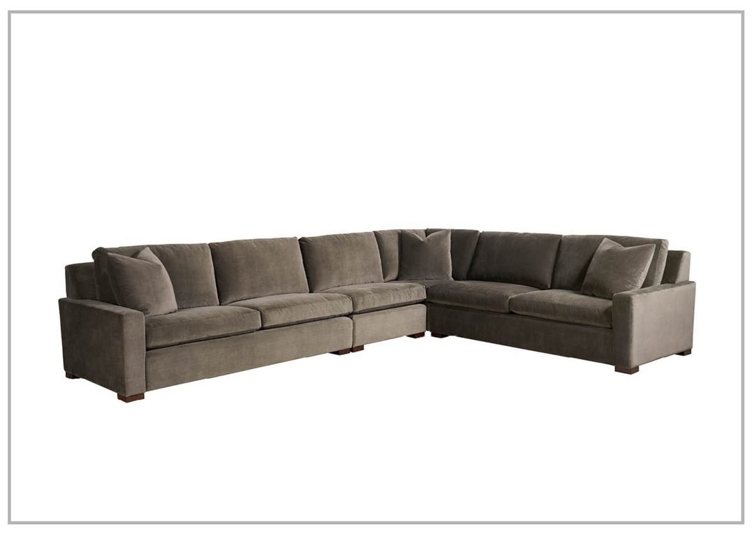 Universal Furniture Fletcher 4-Piece Sectional Fabric Sofa in Dark Gray-jennihome.com