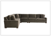 Universal Furniture Fletcher 4-Piece Sectional Fabric Sofa in Dark Gray-jennihome.com
