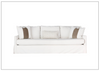 Hudson 3-Seater Sofa | White Fabric | Universal Furniture
