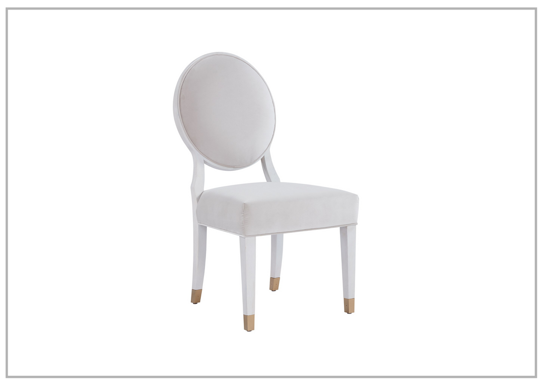 Love Joy Bliss Oval Side Chair | White Upholstered Seat | Universal Furniture