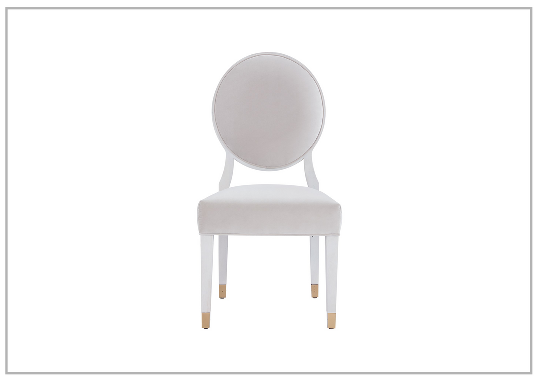 Love Joy Bliss Oval Side Chair | White Upholstered Seat | Universal Furniture