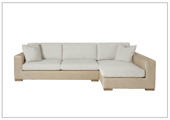 Shelborne Chaise Sectional Sofa | Beige Fabric | Universal Furniture