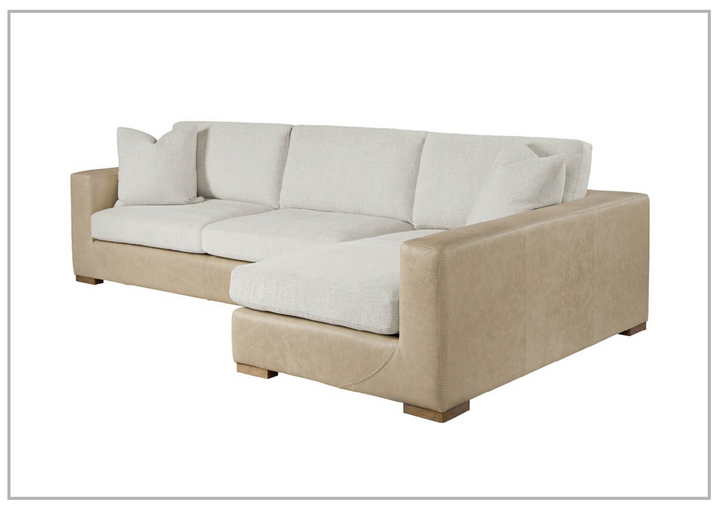 Shelborne Chaise Sectional Sofa | Beige Fabric | Universal Furniture