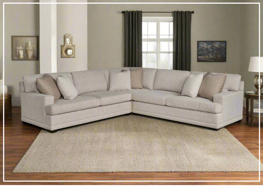 Hadlee Sectional Sofa | Beige Fabric | L-Shape | Universal Furniture