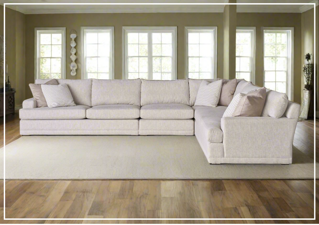 Hadlee Sectional Sofa | Beige Fabric | L-Shape | Universal Furniture