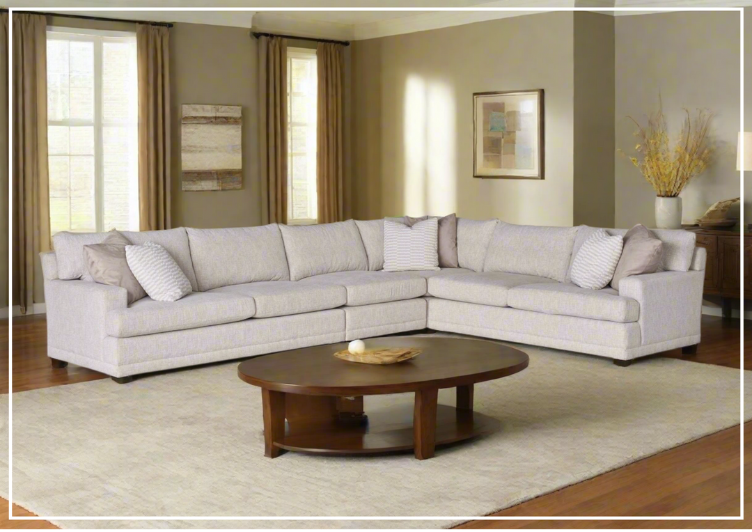Hadlee Sectional Sofa | Beige Fabric | L-Shape | Universal Furniture