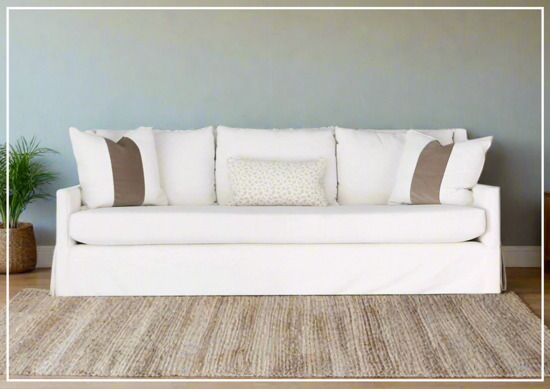 Hudson 3-Seater Sofa | White Fabric | Universal Furniture
