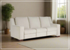 Universal Furniture Rhodes 3-Seater Power Recliner Fabric Sofa in White