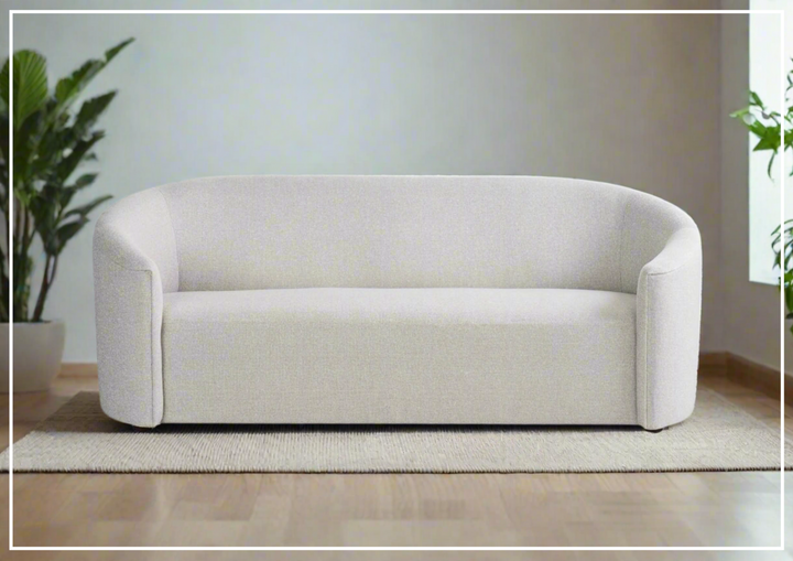 Serenity 3-Seater Sofa  | White Fabric | Bench Seat | Universal Furniture