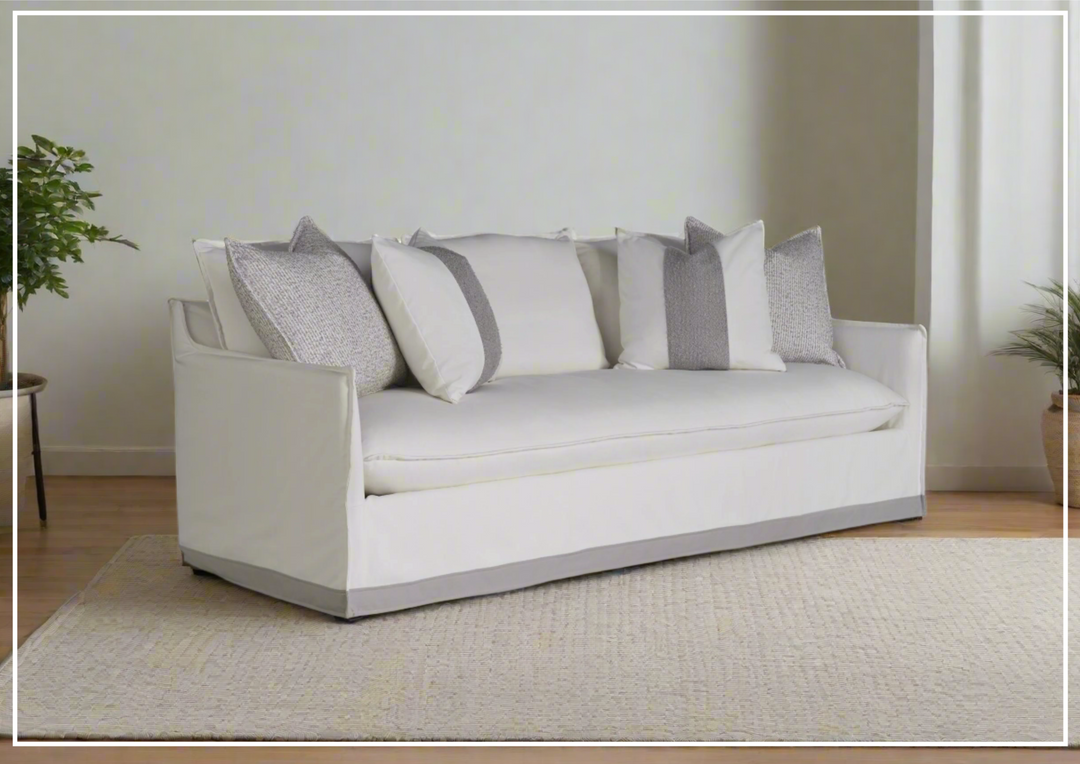 Siesta Key 3-Seater Sofa | White Fabric | Universal Furniture