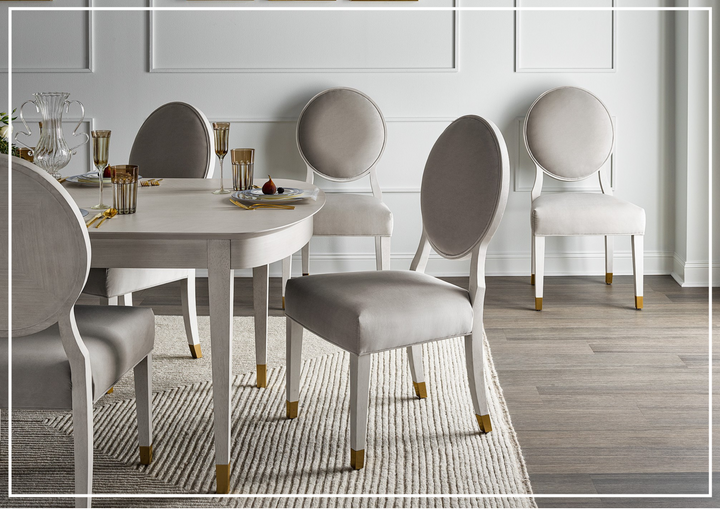 Love Joy Bliss Oval Side Chair | White Upholstered Seat | Universal Furniture