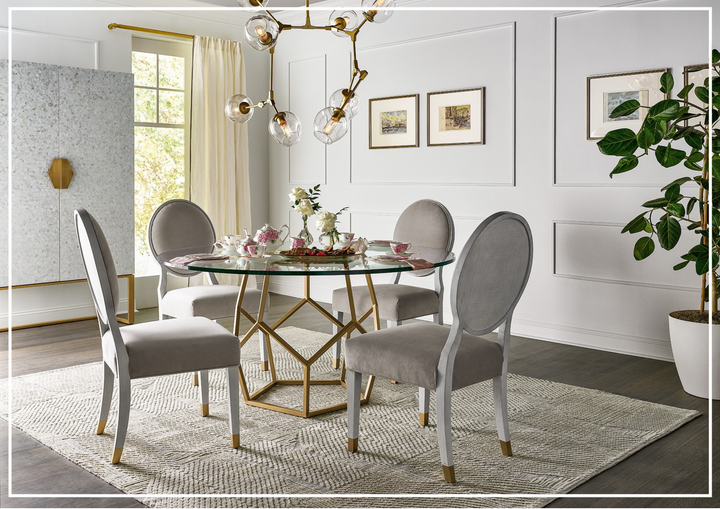 Love Joy Bliss Oval Side Chair | White Upholstered Seat | Universal Furniture