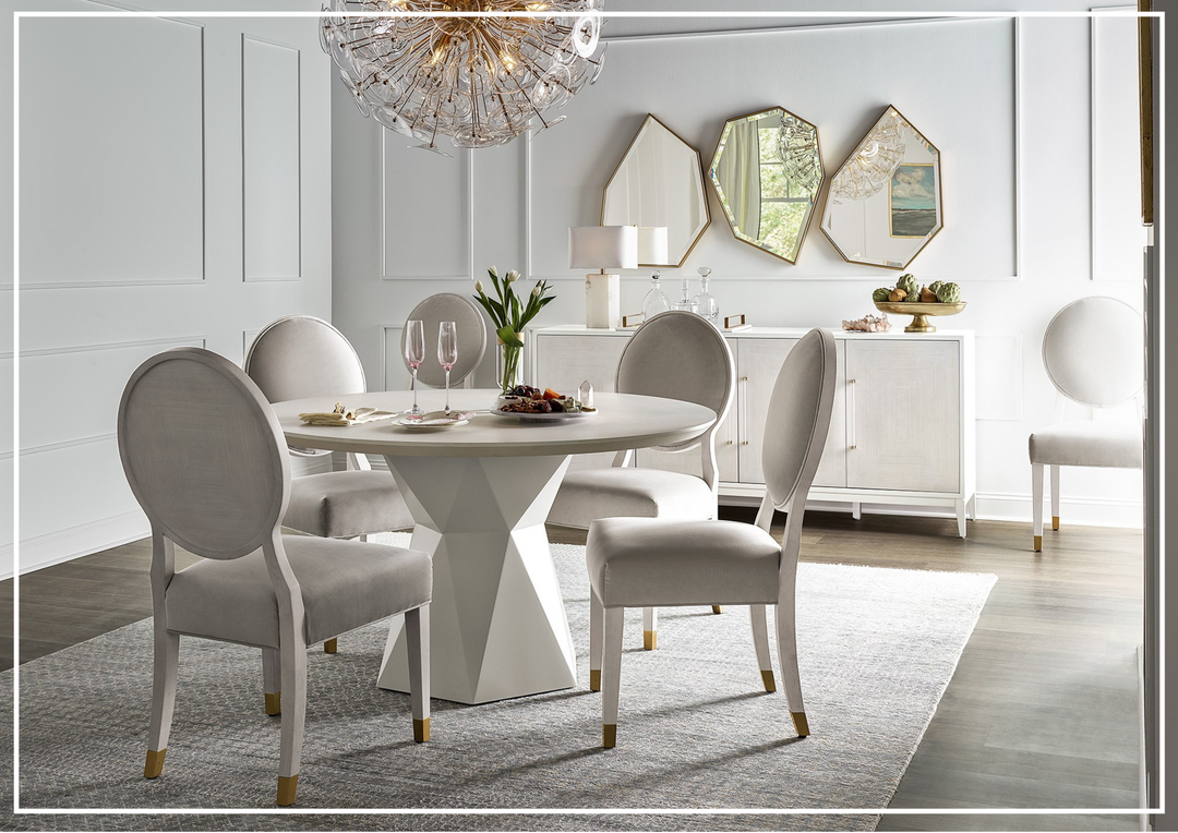 Love Joy Bliss Oval Side Chair | White Upholstered Seat | Universal Furniture