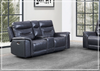 Baldwin Power Reclining Loveseat | Gray Leather | USB Ports | Gio Italia