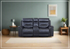 Baldwin Power Reclining Loveseat | Gray Leather | USB Ports | Gio Italia