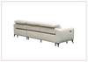 Capri Power Reclining Sofa | Beige Leather| Power Footrest | Klaussner