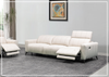 Capri Power Reclining Sofa | Beige Leather| Power Footrest | Klaussner
