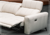 Capri Power Reclining Sofa | Beige Leather| Power Footrest | Klaussner