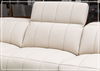 Capri Power Reclining Sofa | Beige Leather| Power Footrest | Klaussner