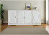 Mirabelle 4-Door Buffet | White Wood | Adjustable Shelves | Bernhardt