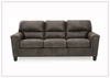 Nessa Queen Sleeper Sofa | 3-Seater | Brown Faux Leather | Gio Italia