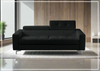 Kathy Ireland Tevere Top Grain Leather Queen Sleeper Sofa with Chrome Legs-Jennihome