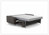 Kathy Ireland Tevere Top Grain Leather Queen Sleeper Sofa with Chrome Legs-Jennihome