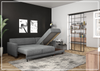Martta Full XL Fabric Sleeper Sectional | Flip Function | Chaise Storage | Luonto
