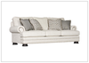Foster 3-Seater Sofa | Polyester Fabric | Mocha Leg Finish | Bernhardt