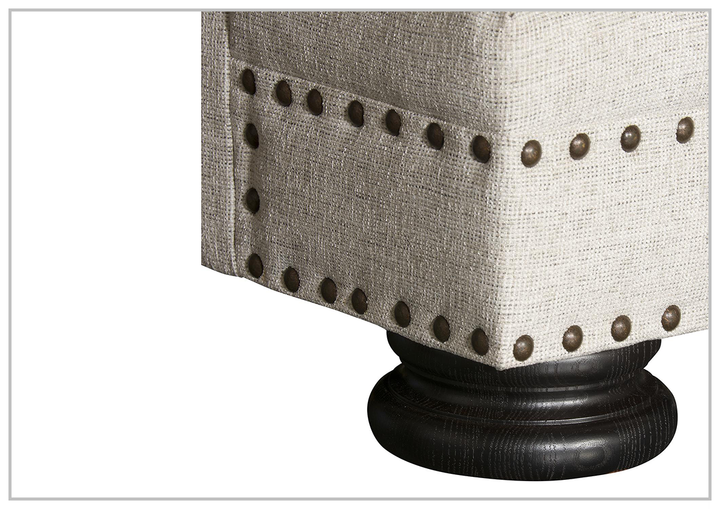 Foster 3-Seater Sofa | Polyester Fabric | Mocha Leg Finish | Bernhardt