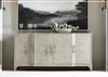 Albion 75" Oak Wood Buffet Table | Adjustable Glides | Pewter Finish | Bernhardt