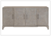 Albion 75" Oak Wood Buffet Table | Adjustable Glides | Pewter Finish | Bernhardt
