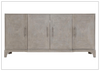 Albion 75" Oak Wood Buffet Table | Adjustable Glides | Pewter Finish | Bernhardt