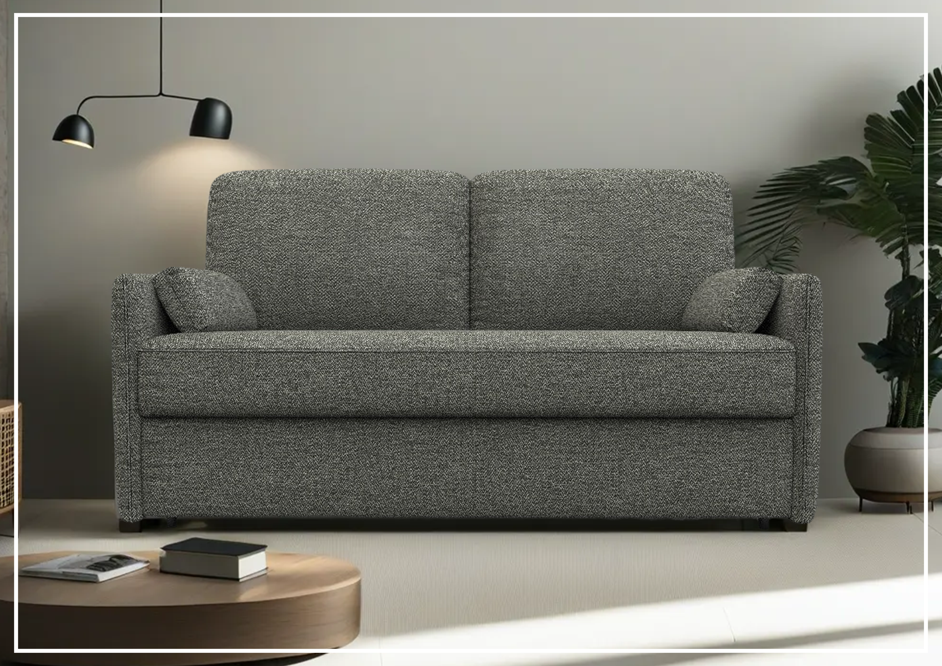 Smart Sleek Sofa Sleeper with Memory Foam Mattress In Full Size