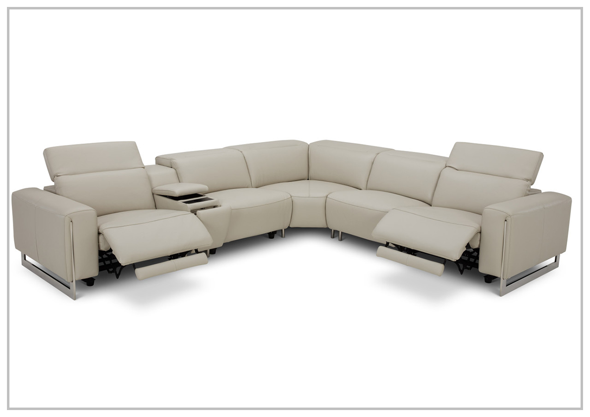 Gio Italia Picasso 6 Piece Motion Reclining Leather Sectional Sofa