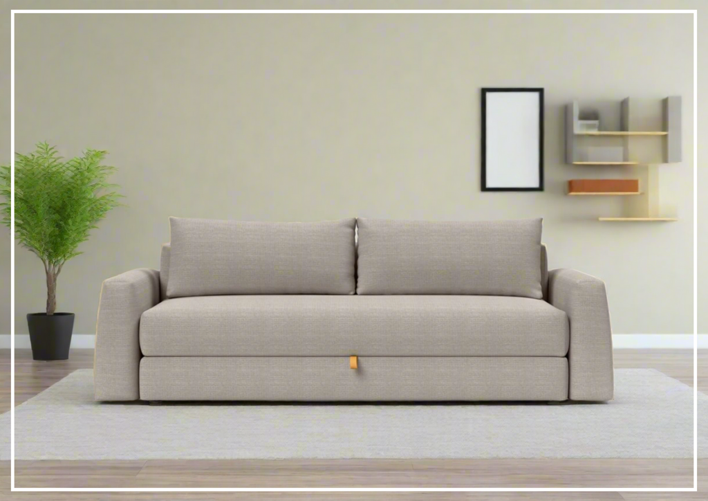 Innovation Living Cone 2-Seater Fabric Sleeper Sofa With Integrated Storage-Jennihome