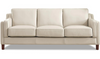 Hydeline Bella 3-Seater Stationary Leather Sofa with Track Arms