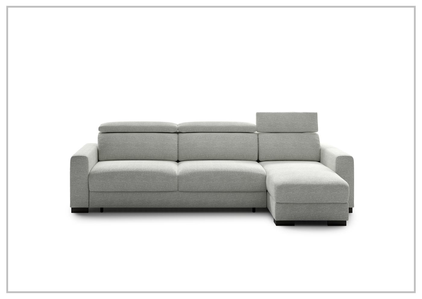 Luonto Elliot Fabric King or Queen Sectional Sofa Sleeper With Reversible Chaise-Jennihome