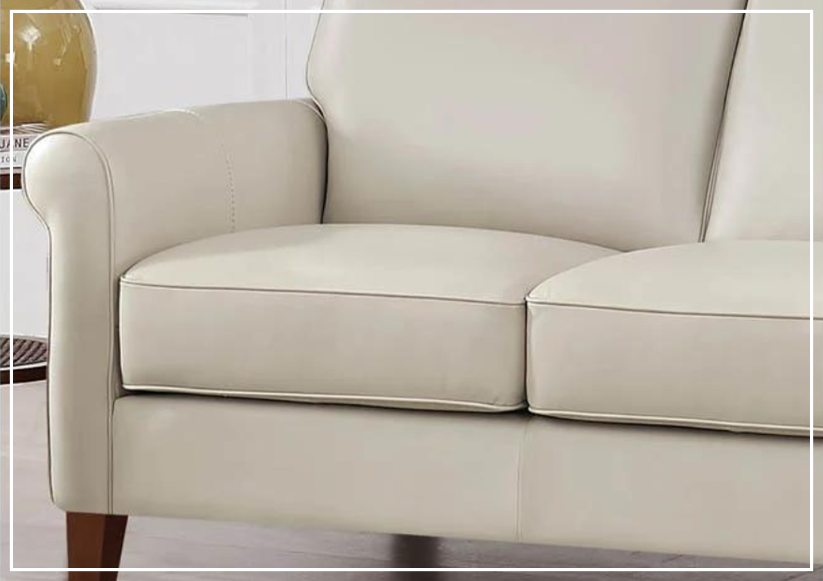 Laguna 3-Seater Leather Sofa with Elegant Rolled Arms