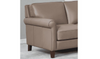 Laguna 2-Seater Leather Loveseat with Elegant Rolled Arms