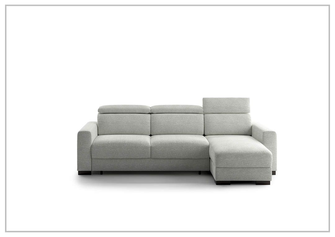 Luonto Elliot Fabric King or Queen Sectional Sofa Sleeper With Reversible Chaise-Jennihome