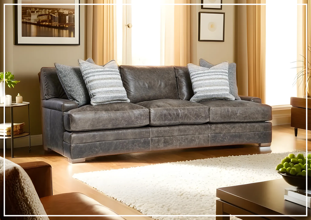 Bernhardt Burnham Leather Sofa- sofabed