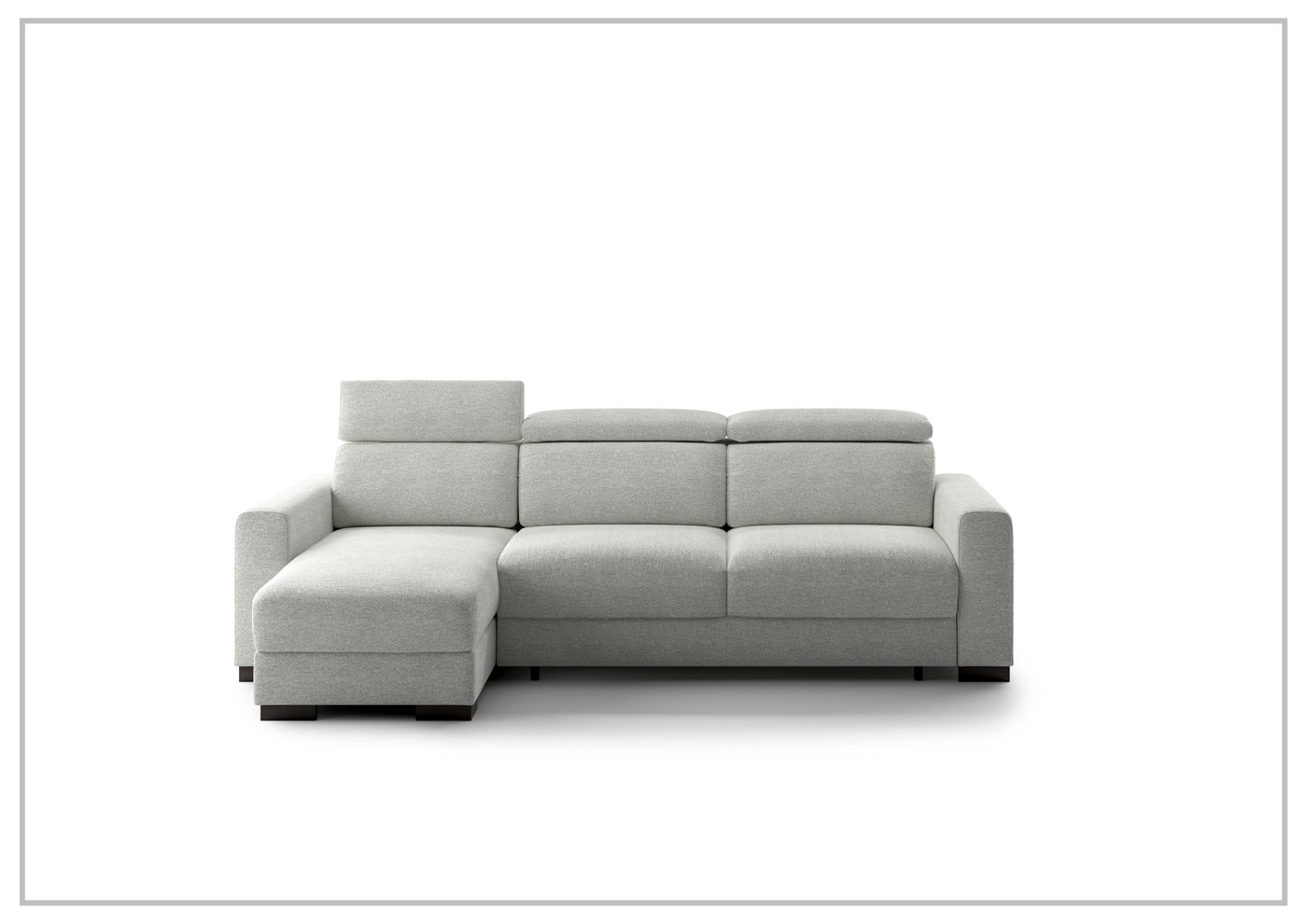 Luonto Elliot Fabric King or Queen Sectional Sofa Sleeper With Reversible Chaise-Jennihome