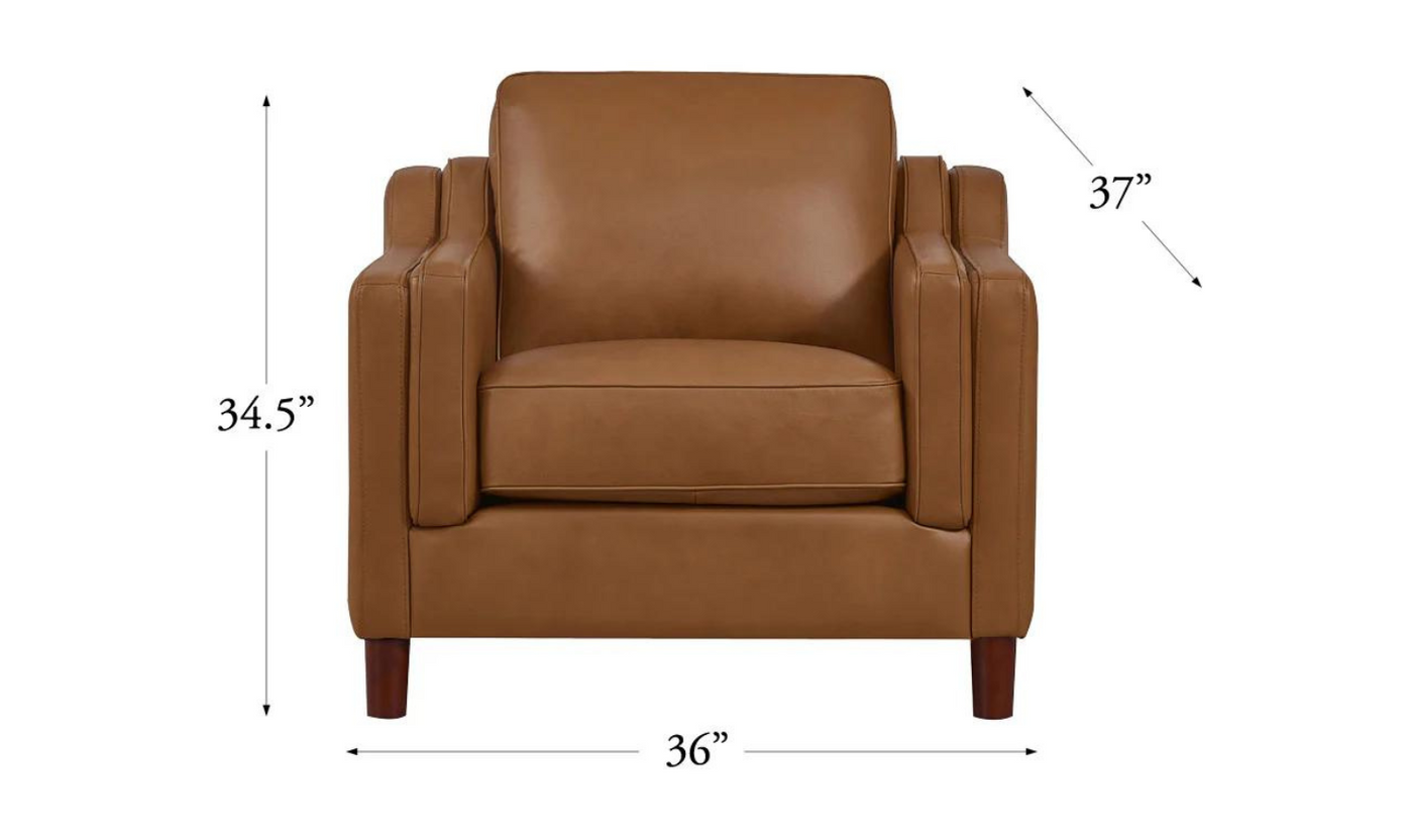 Hydeline Bella Leather Chair with Cushioned Backrest