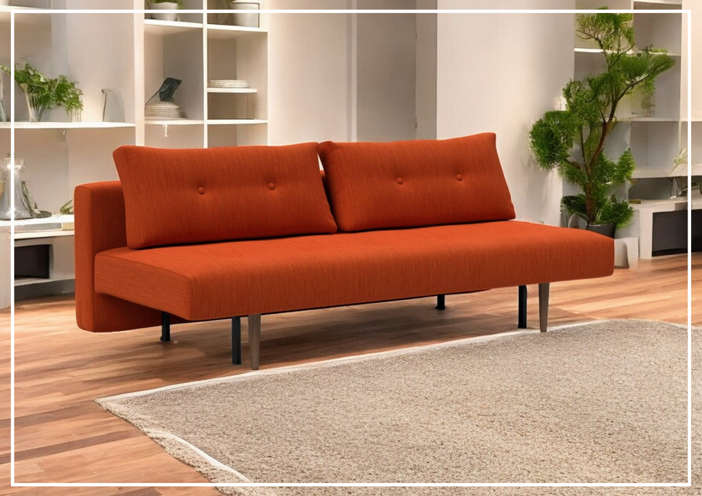 Innovation Living Recast Dark Styletto Fabric Sleeper Sofa-Jennihome