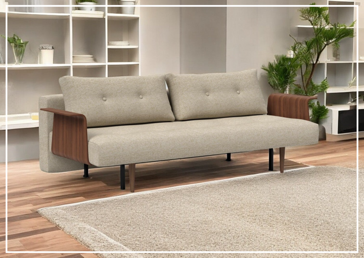 Innovation Living Recast Dark Styletto Fabric Sleeper Sofa-Jennihome
