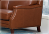 Hydeline Camano Leather Loveseat With Nail-Head Finish-Jennihome