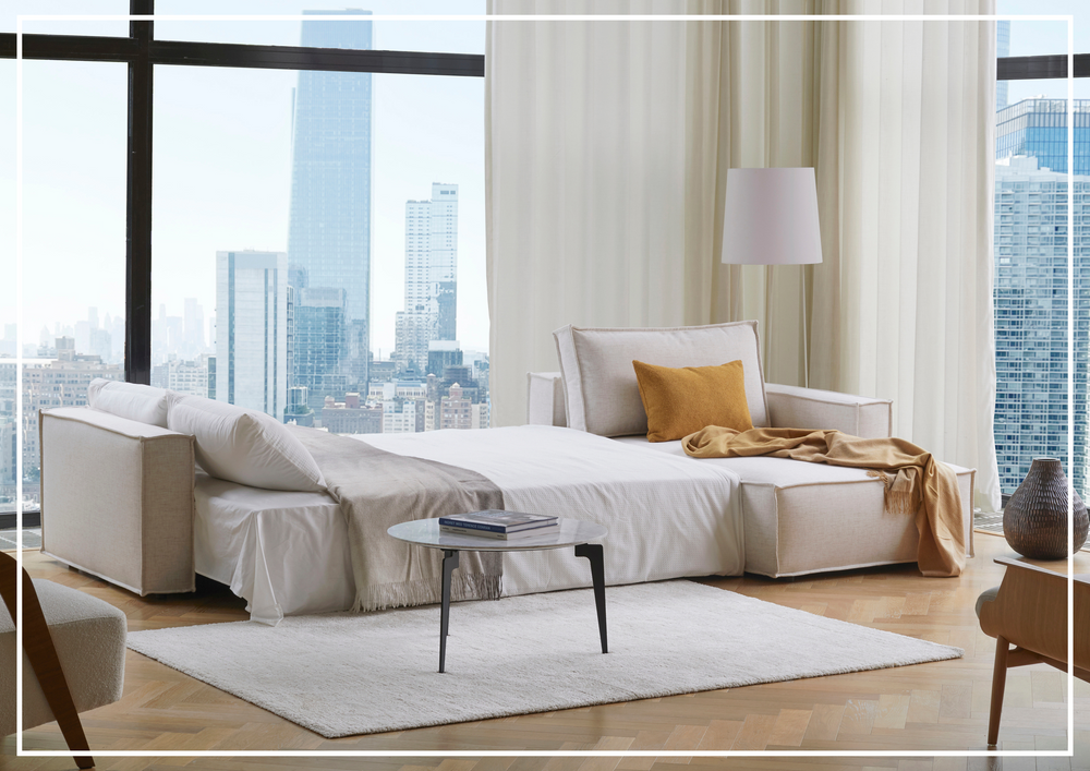 Innovation Living Newilla Fabric 3-Seater L-Shape Sectional Sleeper Sofa-Jennihome